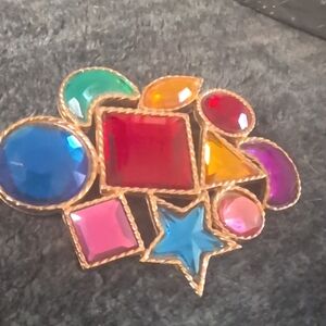 Vintage L Razza Geometric  Brooch